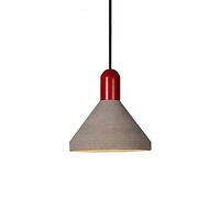 KXEcoLife Lámpara Colgante de hormigón E27, lámpara Industrial Moderna, luminaria de Techo Colgante de Madera con Pantalla de Cemento para Isla de Cocina, Comedor, Dormitorio, Antiguo (Color