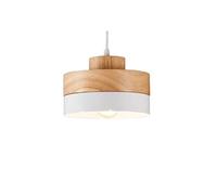 KXEcoLife Lámpara Colgante de Metal de Hierro con imitación de Vetas de Madera, Ajustable y de diseño Moderno y Sencillo. Lámpara de araña de Doble línea, lámpara de Techo Colgante para ilum