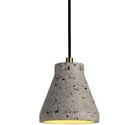 KXEcoLife Lámpara Colgante de Techo Nordic Black Concrete Kitchen Island Warehouse Industrial Chandelier Modern Cement Hanging Lamp Red Single para Dormitorio Bar Restaurant (Blanco)