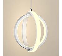 KXEcoLife Lámpara Colgante geométrica de Anillo, lámpara Colgante LED Moderna, lámparas de suspensión con Empalme esférico, lámpara de Noche metálica, lámparas Colgantes Minimalistas nórdica