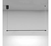 KXEcoLife Lámpara Colgante Lineal Minimalista Negra, lámpara Colgante LED, lámpara de Techo Tipo araña, luminaria de Tira Larga para Isla de Cocina, lámparas de suspensión para Comedor y ofi