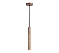 KXEcoLife Lámpara Colgante Minimalista nórdica Beige - Lámpara de araña de travertino Amarillo para Comedor y Cocina, Estilo rústico de Granja (1 luz)