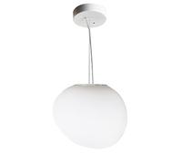 KXEcoLife Lámpara Colgante Moderna de Bola de Cristal Blanco, lámpara de araña de Piedra cálida G9/E27, lámpara Colgante Minimalista para decoración de restaurantes y Salas de exposición, il