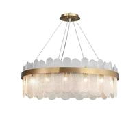 KXEcoLife Lámpara Colgante Moderna Redonda para Techo, araña contemporánea, iluminación Elegante para Comedor, Sala de Estar y Dormitorio, luz artística, 80 cm.