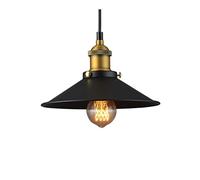 KXEcoLife Lámpara Colgante Sencilla de Estilo Retro Antiguo, iluminación de Techo Industrial Vintage, lámpara de Restaurante, Loft, lámpara Negra, araña de Cocina, cafetería, Dispositivo con