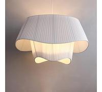 KXEcoLife Lámpara Colgante Tipo araña con Estructura de Tela Plisada para Techo, Ideal para Sala de Estar y Dormitorio, Compatible con LED, Elegante luminaria.