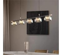 KXEcoLife Lámpara Colgante Tipo araña para Comedor y Sala de Estar, Moderna luz de Techo para Interiores con 4 Cabezales, Elegante decoración para el hogar.