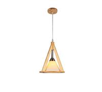 KXEcoLife Lámpara Colgante Triangular de Madera Maciza, Moderna y Sencilla, con Personalidad, Creativa, Ideal para restaurantes, Estudios, dormitorios, Tiendas de Ropa y comedores.