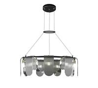 KXEcoLife Lámpara de araña Creativa de Estilo Italiano, Totalmente de latón, Redonda Minimalista escandinava para Sala de Estar, Dormitorio, Comedor, lámparas y faroles, Negra, 9 Cabezales