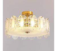 KXEcoLife Lámpara de araña de Cristal, lámpara de Techo Colgante E27 para Sala de Estar, Dormitorio y Estudio, Farol de iluminación Combinado.