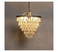 KXEcoLife Lámpara de araña de Cristal y Hierro Colgante para iluminación Decorativa de Comedor o Sala de café.