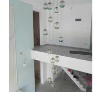 KXEcoLife Lámpara de araña de Gran tamaño para Escalera, lámpara Colgante LED, Luces Colgantes Creativas, lámparas de araña de Longitud Ajustable, Luces de Techo Modernas para Villas y escal