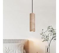 KXEcoLife Lámpara de araña, lámpara Colgante LED de travertino Amarillo, Bombilla para Comedor y Cocina, con Cable Ajustable (Redonda de 17 cm).