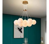 KXEcoLife Lámpara de araña Moderna Creatividad Pantalla de lámpara de Techo Impresa en 3D PLA Luz Nocturna Universo Planeta Luna Linterna Comedor Bar Lámparas Colgantes Hogar Niño Dormitorio