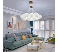 KXEcoLife Lámpara de araña Moderna Creatividad Pantalla de lámpara de Techo Impresa en 3D PLA Luz Nocturna Universo Planeta Luna Linterna Comedor Bar Lámparas Colgantes Hogar Niño Dormitorio