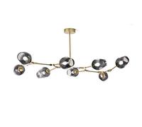 KXEcoLife Lámpara de araña Moderna Sputnik de 6 Luces, Estilo Industrial de Hierro, Estilo Mediados de Siglo, lámpara Colgante Ajustable para Pasillo, Bar, Cocina, Color Transparente, 9