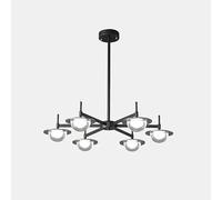 KXEcoLife Lámpara de araña Sencilla de Cristal galvanizado para Comedor, de Estilo Minimalista Italiano, Totalmente de Cobre, Ideal para dormitorios, Estudios, Salas de Estar y como lámpara