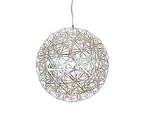 KXEcoLife Lámpara de araña Simple E27 de una Sola Cabeza Plateada con chispas, lámpara Colgante de Metal y Acero Inoxidable posmoderna para Gimnasio, Oficina, Sala de Estar, Restaurante, CAF