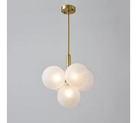 KXEcoLife Lámpara de Techo de 5 Luces, semiempotrada, Estilo rústico, con Globo de Cristal, iluminación LED G9 para Porche, Comedor, Dormitorio y Sala de Estar. Fabricada en China.