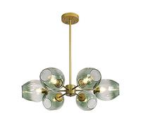 KXEcoLife Lámpara de Techo Golden Branch Lighting para Dormitorio, lámpara de araña E27 con Grandes moléculas, Sputnik Durante la iluminación con Pantalla de Vidrio Burbuja soplado a Mano -