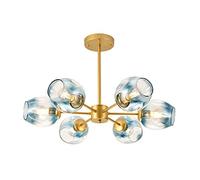KXEcoLife Lámpara de Techo Golden Branch Lighting para Dormitorio, lámpara de araña E27 con Grandes moléculas, Sputnik Durante la iluminación con Pantalla de Vidrio Burbuja soplado a Mano -
