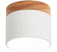 KXEcoLife Lámpara de Techo LED Minimalista Moderna con Marco de Vetas de Madera, lámpara LED empotrada para Restaurante, Ideal para Sala de Estar, Dormitorio, Comedor, Cocina, Pasillo, entra