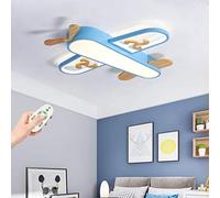 KXEcoLife Lámpara de Techo LED Moderna con Forma de avión para niños - Lámpara de araña Regulable con Control Remoto para Dormitorio de niños y niñas, Sala de Estar, Estudio, Comedor. Ilumin