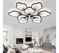 KXEcoLife Lámpara de Techo LED Regulable con Forma de Flor y Mando a Distancia, Brillo Ajustable de 3000 a 6000 K, lámpara de araña Moderna para Dormitorio y salón, Control Mediante aplicaci