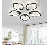 KXEcoLife Lámpara de Techo LED Regulable con Forma de Flor y Mando a Distancia, Estilo Moderno, 3000-6000K, lámpara Inteligente con aplicación para Dormitorio y Sala de Estar, 70 cm, diseño