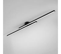 KXEcoLife Lámpara de Techo Lineal Moderna, Montaje Empotrado, Aplique Minimalista de Tira Larga para Pasillo, salón, Dormitorio, Pasillo, Cocina, Acabado Negro.