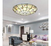 KXEcoLife Lámpara de Techo Tipo araña con LED, diseño Pastoral y vitral, de Montaje Empotrado, Ideal para Sala de Estar, Dormitorio, Entrada y balcón. Iluminación Decorativa. Luz Blanca. 30