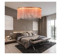 KXEcoLife Lámpara de Techo Tipo araña, lámpara Colgante LED Moderna de Lujo con Borla y Cadena de Aluminio para Interiores, Sala de Estar, Dormitorio, Comedor, recibidor, lámparas Decorativa