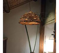 KXEcoLife Lámparas Colgantes Creativas de Ramas de Madera, lámpara de araña de Madera Vintage de Tejido Manual, lámpara Colgante Estilo Country Americano, Luces de decoración para Bar, resta