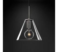 KXEcoLife Lámparas Colgantes Minimalistas nórdicas, lámpara Individual Ajustable con Pantalla de Cristal Transparente, Mini araña, Luces de Techo para cafetería, Sala de Estar o Loft.