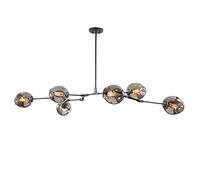 KXEcoLife Lámparas de araña, lámpara de araña Sputnik de Estilo Industrial Moderno, Moderna lámpara Colgante Ajustable de 3 Luces Doradas para Cocina, Sala de Estar y Dormitorio, galvanizada