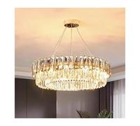 KXEcoLife Lámparas de araña nórdicas LED de Cristal Doradas, iluminación de Lujo para Comedor, Sala de Estar, Dormitorio, Cocina, Isla, Luces Colgantes de Interior