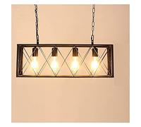 KXEcoLife Lámparas de Techo, candelabros, luz Vintage, iluminación de Techo, candelabro de Cuerda de cáñamo, Tejido a Mano, Creativo, antioxidante y Duradero, Firme y Estable, para Comedor,