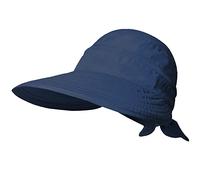 KXF Sombrero de sol para mujer con protección UV, visera plegable de ala ancha con parte superior desmontable, sombreros de sol en topless para verano, playa, senderismo, color beige, azul marino