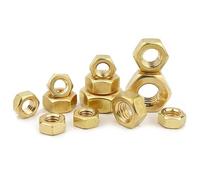 KXJSYL Tool Tuerca hexagonal de cobre macizo DIN934, 5/100 unidades, for tornillos de rosca métrica M1, M1.2, M1.4, M1.6, M2, M2.5, M3, M4, M5, M6, M8, M10 y M12(M5-(25PCS))