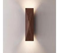 KXKLGWHN Aplique de pared de estilo retro americano para interiores, lámpara de pared de nogal de 40 cm, luminarias con iluminación hacia arriba y hacia abajo, luz de pared decorativa para comedor, có