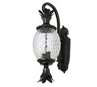 KXKLGWHN Aplique de pared de un solo cabezal con fuente de luz E12, lámpara de pared de cristal creativa con forma de piña, aplique de estilo nórdico, iluminación decorativa para pasillos y entradas.