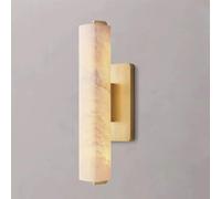 KXKLGWHN Aplique de pared E14 de alabastro, aplique de pared interior de estilo industrial nórdico, lámpara de pared de mármol natural de 14,9 pulgadas, luminaria decorativa para sala de estar, pasill