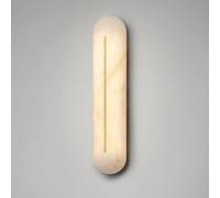 KXKLGWHN Lámpara de pared de alabastro de 45 cm, aplique de pared de mármol de estilo minimalista moderno, aplique de pared LED con conexión para cableado fijo, luminaria decorativa para sala de estar