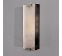 KXKLGWHN Lámpara de pared de mármol natural de 18,5 pulgadas, aplique de pared rectangular de alabastro de estilo industrial moderno, luz de pared interior con rosca E14, luminaria decorativa para dor