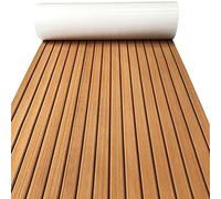 KXKZREN Revestimiento de suelo para barco, autoadhesivo, espuma EVA, imitación de madera de teca, antideslizante, alfombra marina para lancha a motor, autocaravana, yate, kayak, plataforma flotante,