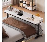 KXPSWGE Escritorio móvil de Madera para computadora con Ruedas, mesita de Noche con Deflector, Escritorio rodante para Laptop,estación de Trabajo y Mesa de Comedor(B,100cm/39.4in)