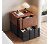 KXPSWGE Mesita de Noche con 2 cajones, Modernas Mesitas de Noche Madera con Espacio de Almacenamiento,Mesa Auxiliar para Dormitorio y Sala de Estar,Gran Capacidad