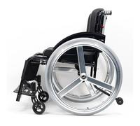 KXPSWGE Silla de ruedas deportiva para adultos, marco de aleación de aluminio, silla de ruedas de transporte ultraligera, ruedas de liberación rápida, silla manual autopropulsada con antivuelco