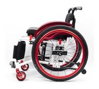 KXPSWGE Silla de ruedas deportiva para adultos, sillas de ruedas plegables ergonómicas de transporte, silla de ruedas ligera de aleación de aluminio, ruedas traseras de liberación rápida, portátil