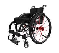 KXPSWGE Silla De Ruedas Deportiva, Silla de ruedas plegable ligera con Ruedas Desmontables,diseño de doble freno,Silla de ruedas autopropulsada, Cojín Grueso, Aluminio(A,Seat width 40cm/15.7in)